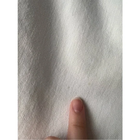 Everlane Women's High Rise Kick Crop Jeans Raw Hem Denim White Size 25R - Picture 6 of 11